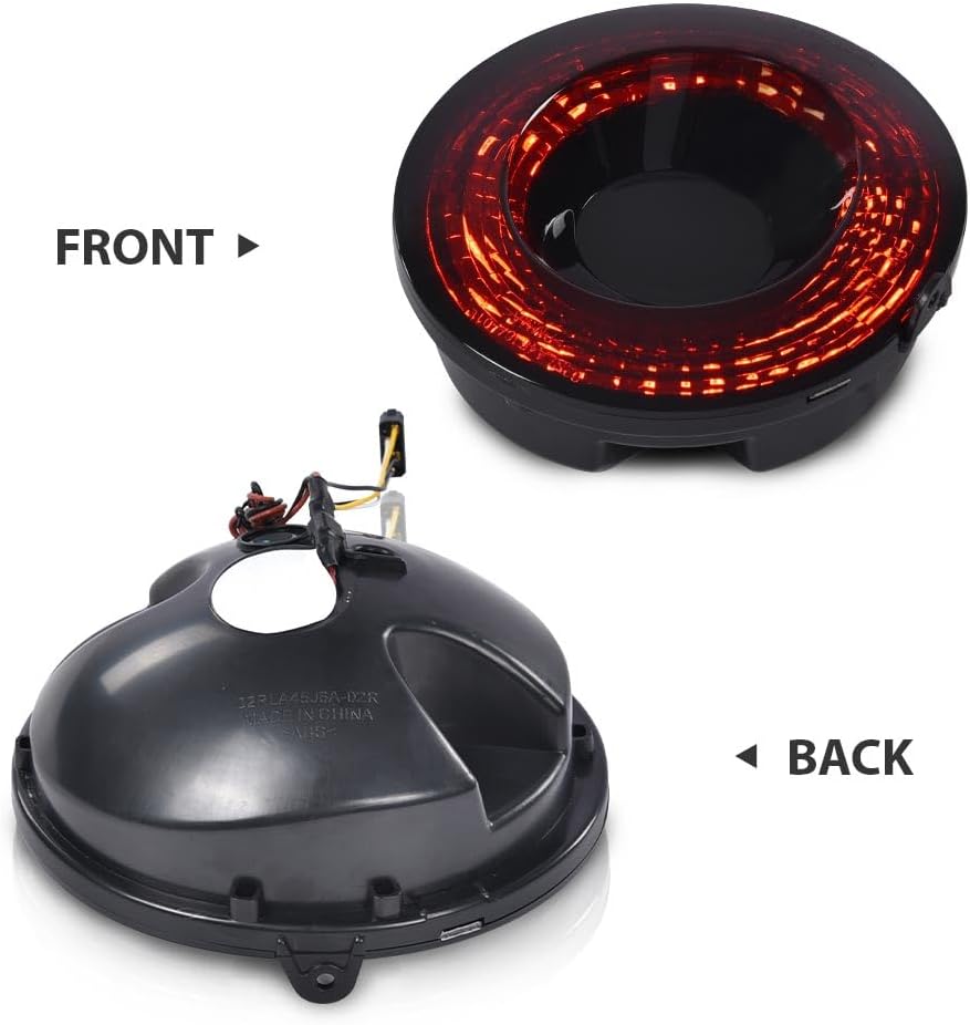 G-PLUS LED Tail Lights Assembly Rear Brake Lamps,Fit For Chevy Corvette C6 Coupe 2005-2013 22762674, 22762675, 25958213, 25958214,luces traseras faros traseros Smoky Lens Black Housing