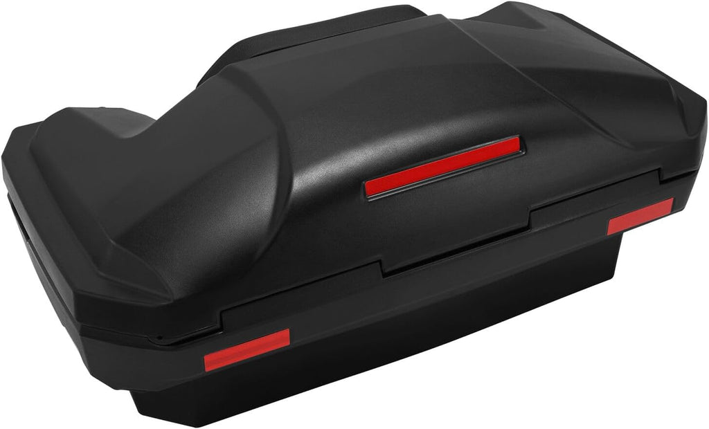 TCMT 96L ATV Storage Box Rack Basket Rear Cargo Trunk Luggage Tail Box with Backrest Universal