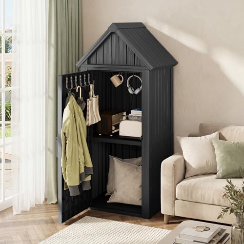 fancyango outdoor resin storage cabinet sturdy all-weather shed, package contents