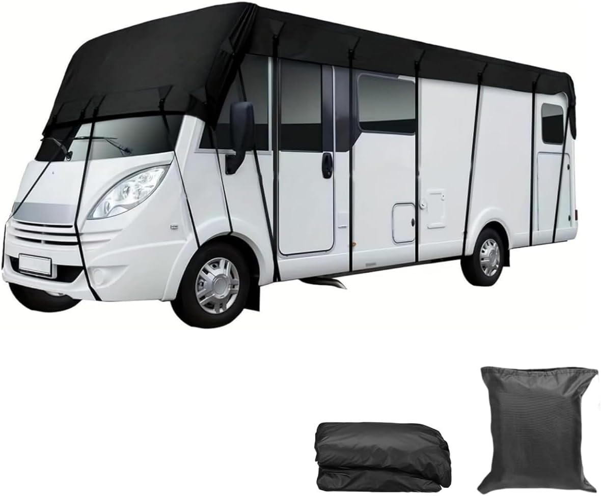 RV Cover for Forest River Alpha Wolf 2018-2026, Waterproof Windproof Oxford Cloth Motorhome Cover, All Season Heavy Duty Camper Cover with Adjustable Straps