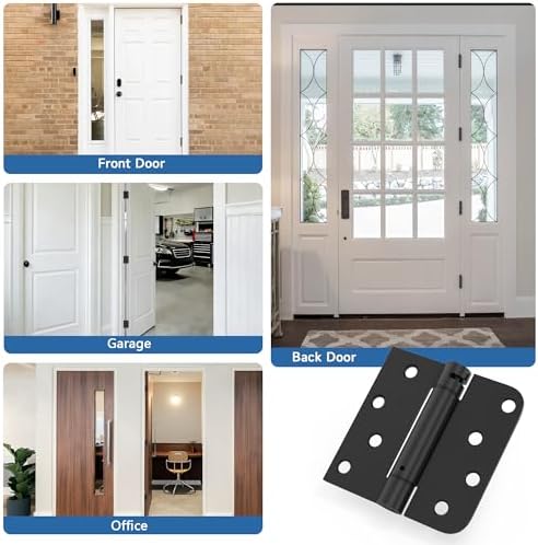 4 inch self closing door hinges, spring hinges, package contents