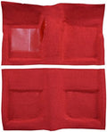 Molded Nylon Replacement Auto Carpet Floor Liner - - fits 1965-1968 Ford Mustang Coupe (Red)