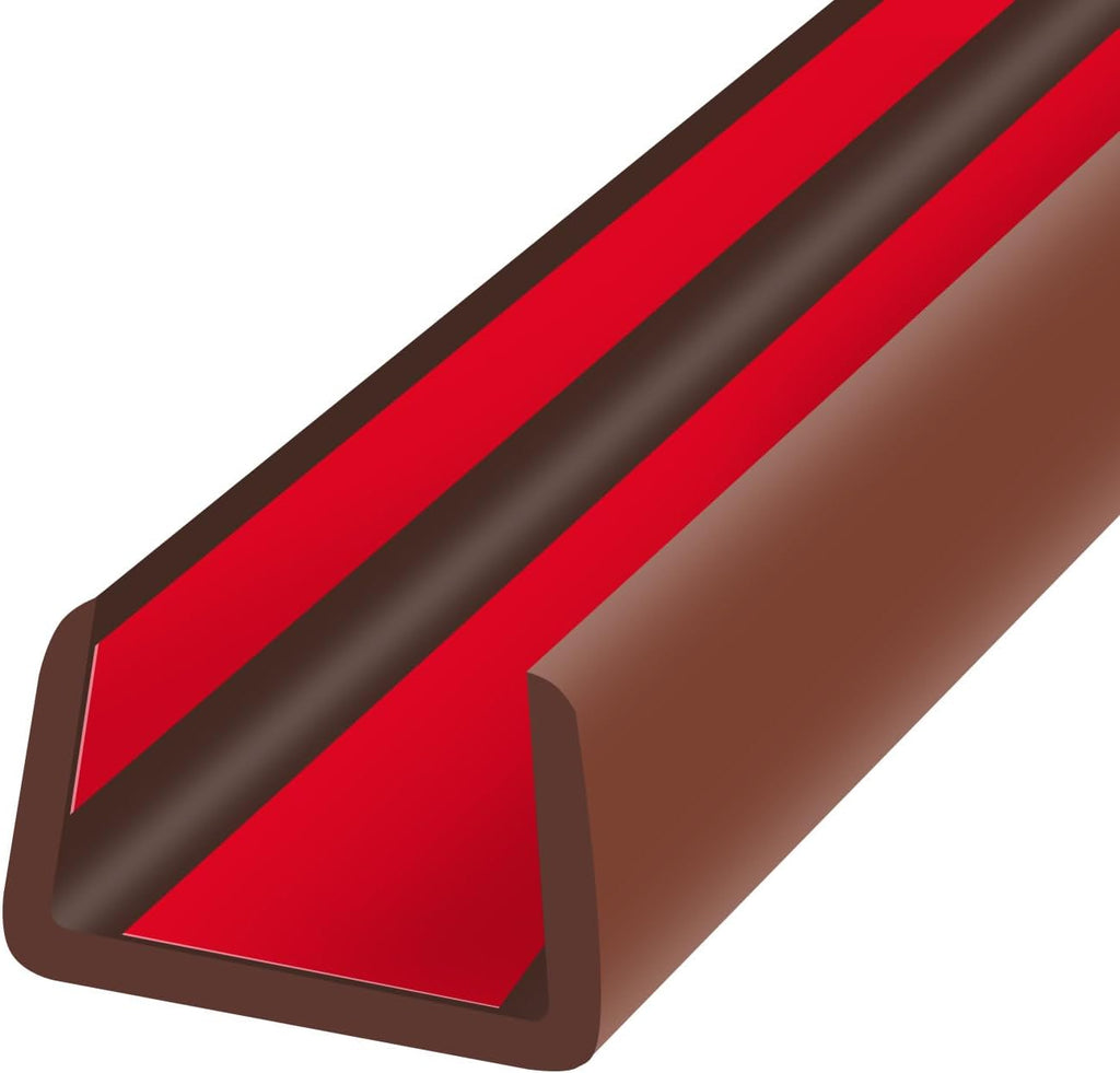 Rubber Edge Trim, Flexible Edge Banding, 5/8" U Channel Furniture Edge Protector