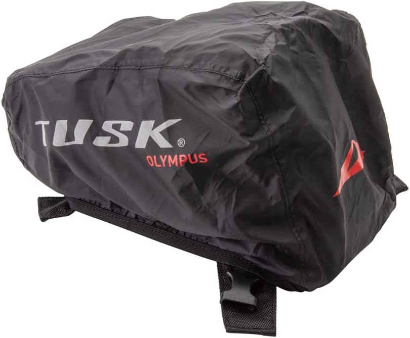 TUSK Olympus Tank Bag Large – 8L Motorcycle Luggage, Black/Grey, Waterproof Zippers, Phone Map Pocket, Fits ADV, Dual Sport, Touring, and Dirt Bikes