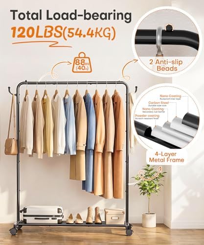 homde portable clothes rack for bedroom: 4 lockable on a desk or shelf