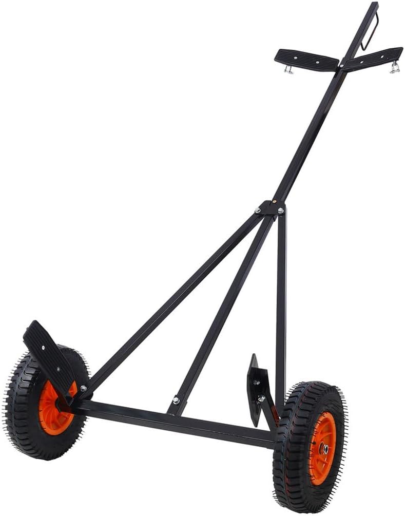 Boat Trailer Dolly, 420 LBS Capacity Trailer Mover with Adjustable 96-116 Inch Length, Heavy Duty Steel Boat Dolly with 16 Inch Pneumatic Tires for Kayak, Canoe, Fishing Boat, Motorboat