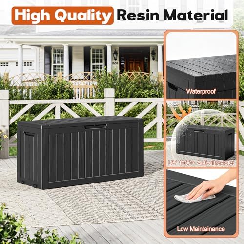 outdoor storage box, resin deck boxes indoor and, side view