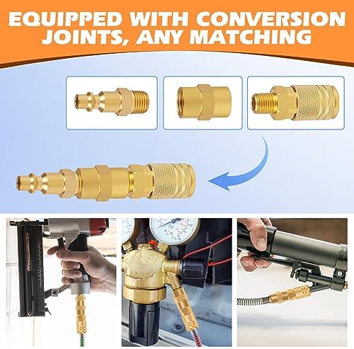 industrial air coupling,1/4" npt plug and air hose, package contents