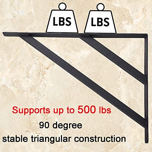 heavy duty shelf bracket countertop support brackets 16"x12", side view
