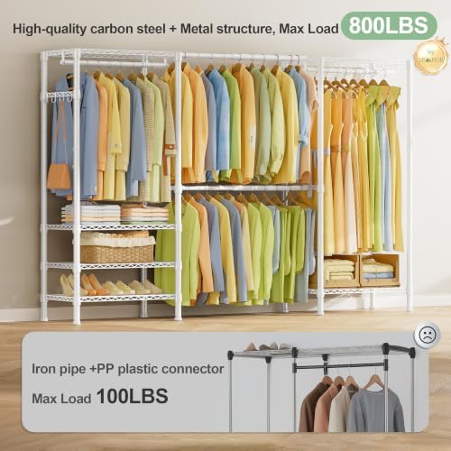 semhor e06 expandable heavy duty clothes rack for shown in use