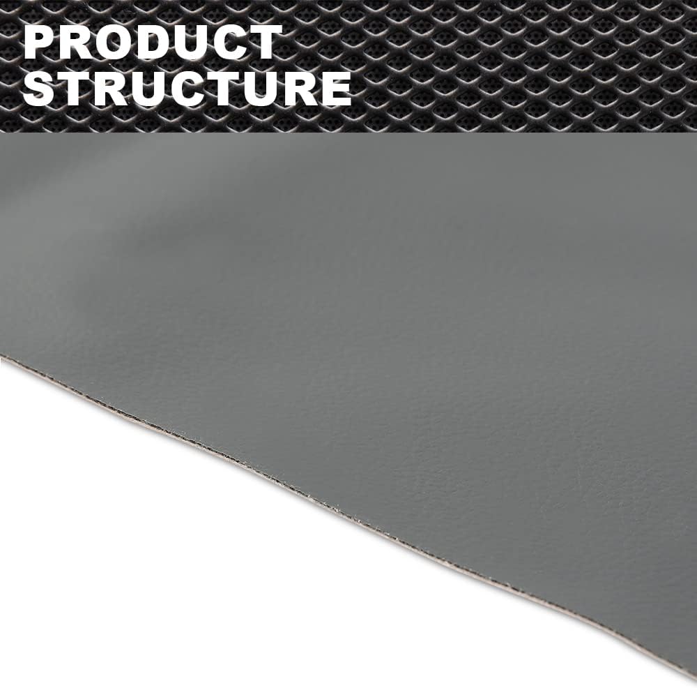 CNNELL Vinyl Seat Cover Bottom Compatible with Kawasaki Mule 400 600 610 UTV 4x4 Gray