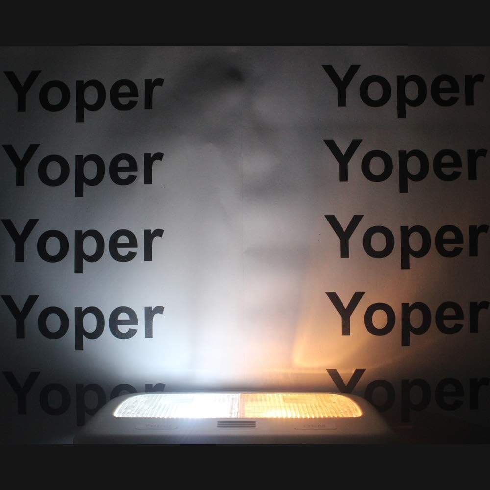 Yoper BA9S 53 57 1895 64111 LED Light Bulb for Car 12V White
