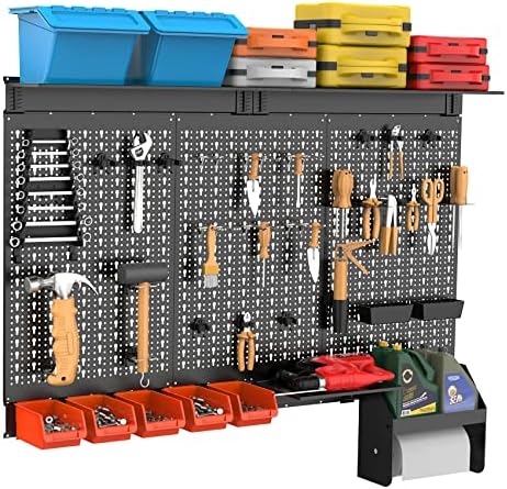 torack metal pegboard wall organizer 24x48 in, tool, front angle view