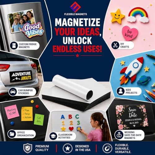 flexible magnet sheet with adhesive backing, 60 mil on a desk or shelf