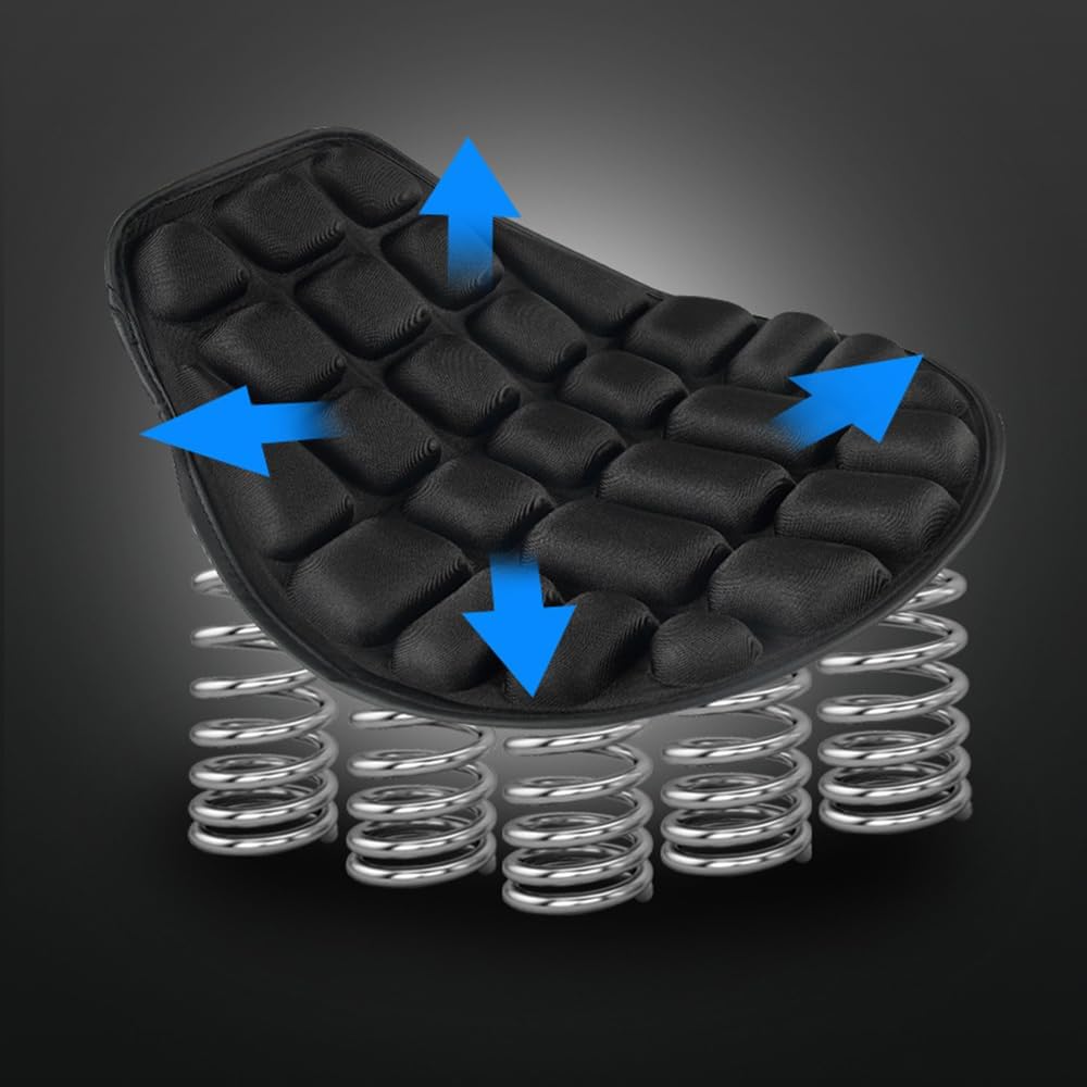 Motorcycle Seat Cushion for Husqvarna 901 Norden 901 Norden901, 3D Mesh Breathable Motorbike Seat Pad Pressure Relief, Shock Absorbing Comfort Saddle Cover for Touring Rides,Thick Model