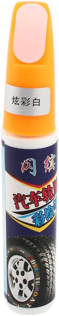 Ruilogod Orange Plastic Shell White Tyre Tire Paint Marker for Automobile Car