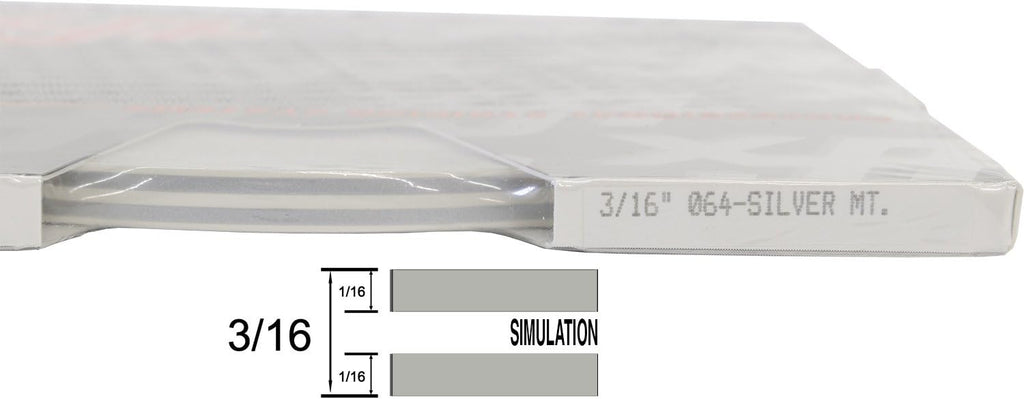 Universal TFX 0003064 - Auto Customizing Dual Pinstripe - 3/16" x 150' (1/16' Stripe, Gap, 1/16' Stripe) - 064-Silver Metallic