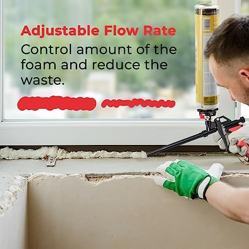 spray foam insulation gun, teflon-coated, red, 2 pack, package contents