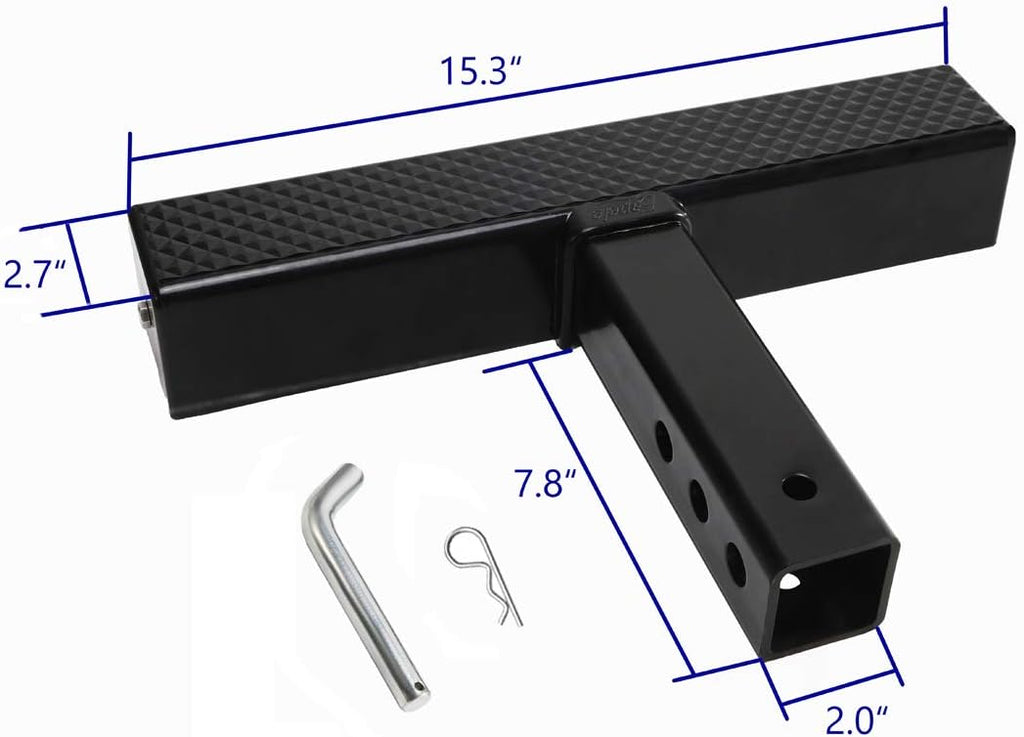 Eapele Hitch Step for 2 Inch Receiver, Universal Anti Slip Bumper Guard, 600lbs Maximum Load, for Trailer Tow Truck Pickup SUV Pickup Van RV