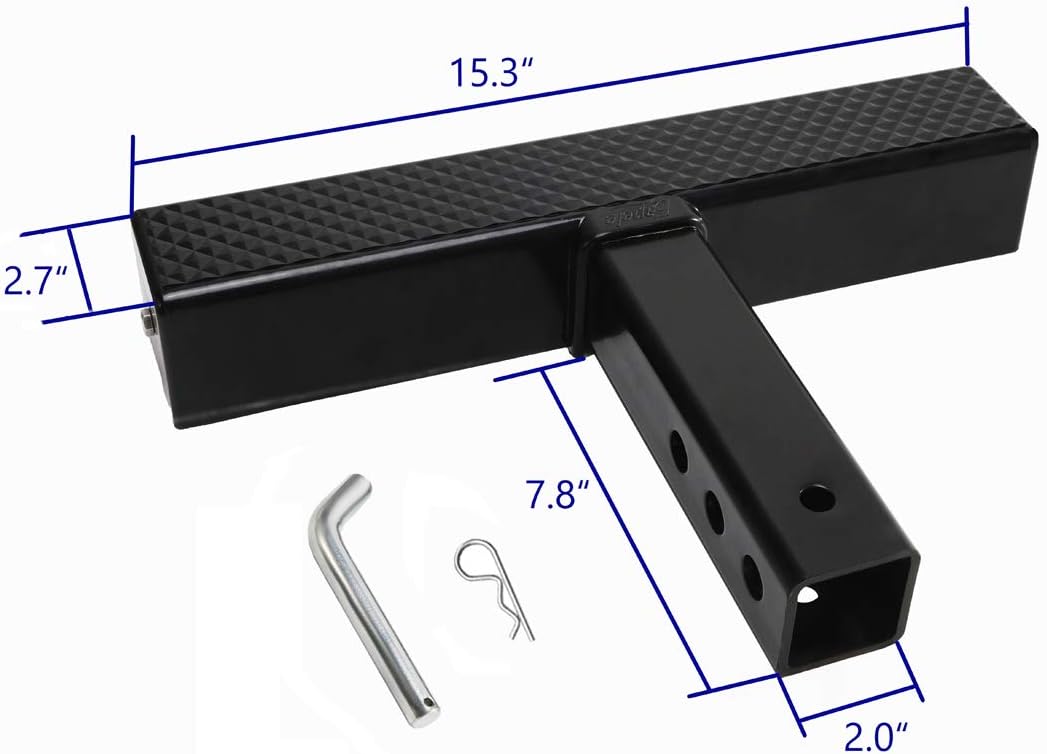 Eapele Hitch Step for 2 Inch Receiver, Universal Anti Slip Bumper Guard, 600lbs Maximum Load, for Trailer Tow Truck Pickup SUV Pickup Van RV