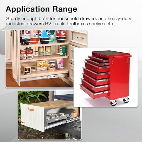 heavy duty drawer slides full extension runners 150 showing dimensions