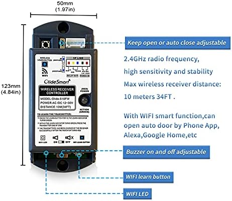handicap door opener for disabled people, low energy showing dimensions