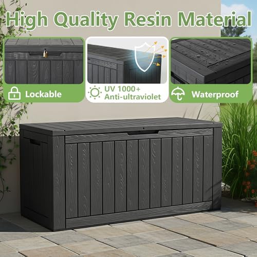 kamaboko outdoor storage box, 150 gallon deck box, close-up detail