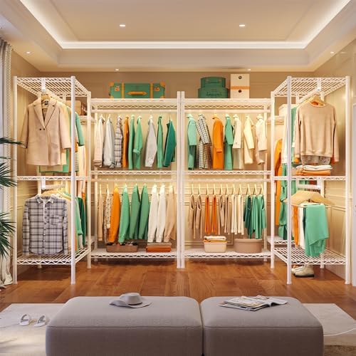 raybee clothes rack, l shaped portable closets for showing dimensions