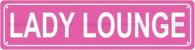 LADY LOUNGE Space Metal Tin Street Sign Bar Cafe Garage Cave Home Room Wall by Unknown