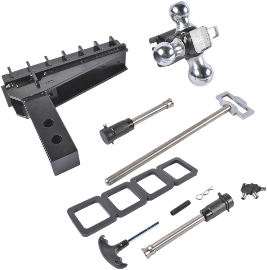 Adjustable Trailer Hitch 2.0 Inch Receiver 8 Inch Drop 17000 Lbs Capacity