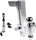 Adjustable Trailer Hitch 2 Inch Receiver 10 Inch Drop Rise 12500 LBS