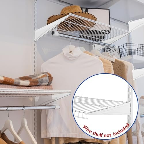 croblissful 47.5 inch twin rail upright wall shelving on a desk or shelf