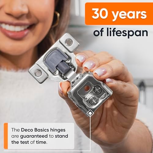decobasics 10 pack soft close cabinet hinges –, side view