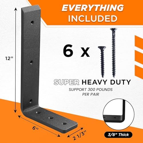 batoda 12” countertop support steel brackets (2 pcs) shown in use