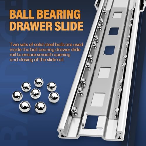 1 pair heavy duty locking drawer slides with, package contents