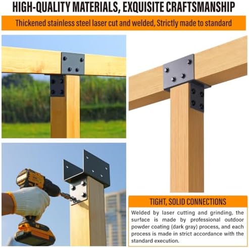 4x4 (actual 3.5"x3.5") post cap tie bracket, heavy showing dimensions