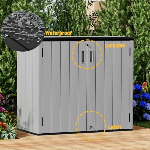 mrosaa large outdoor storage box,resin sheds&outdoor storage waterproof/lockable,outdoor, package contents