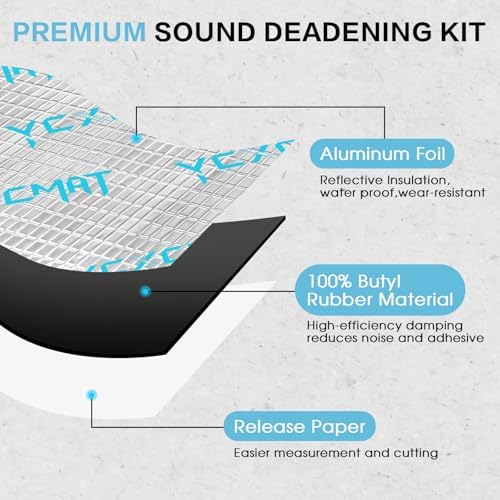 80 mil butyl sound deadening mat for car, close-up detail