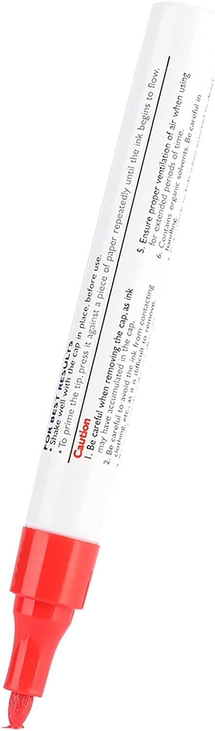 Qqmora Car Tire Paint Pen, Marking Pen Car Tire Paint Pen Not Easy to Fade Drying Tire Paint Pen (Red),car paint supplies
