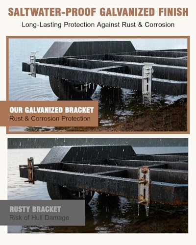 boat trailer bunk brackets 4 pack galvanized bunks, package contents