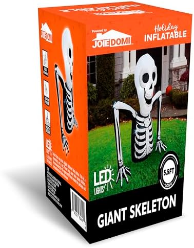 Joiedomi 5.5 FT Long Halloween Inflatables Outdoor Decorations, Skeleton Hall...