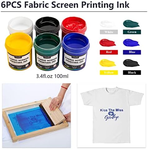 caydo 54 pieces screen printing kit with 50w showing dimensions
