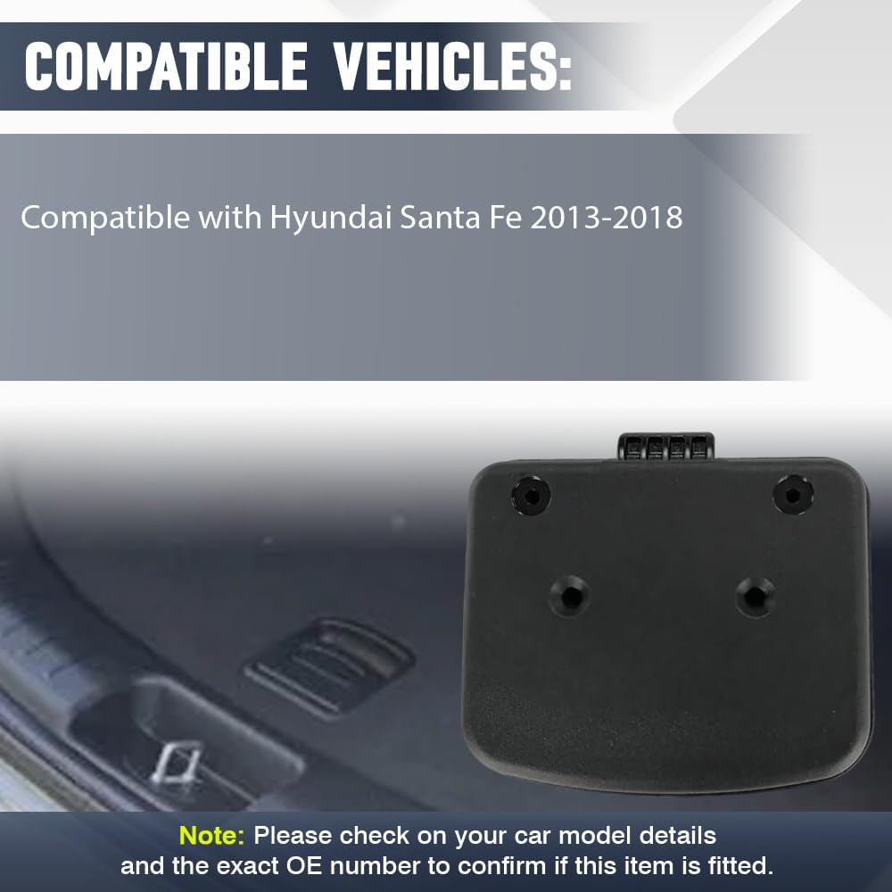 Riloer Trunk Cover Bottom Mat Handle, Replaces 85755-2J500 857552J500, Compatible with Hyundai Santa Fe 2013-2018, Black Plastic 1 pc (Rear Trunk Floor)