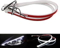 YSY 2Pcs Ultrafine DRL LED Strip Tube Flexible Waterproof Daytime Running Light For Car Headlight LED Strip,Decorative Lamp,Running Light,Neon Lights,Turn Signal Light (30cm(11inch), White)
