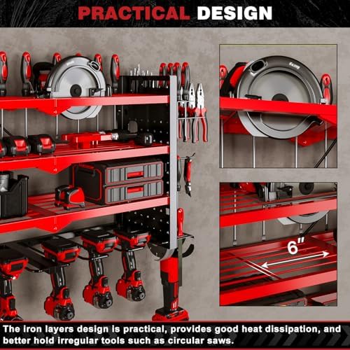 nattydot cordless power tool organizer wall mount, 6, package contents
