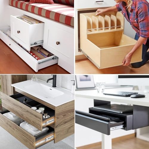22 inch soft close drawer slides 4 pairs on a desk or shelf