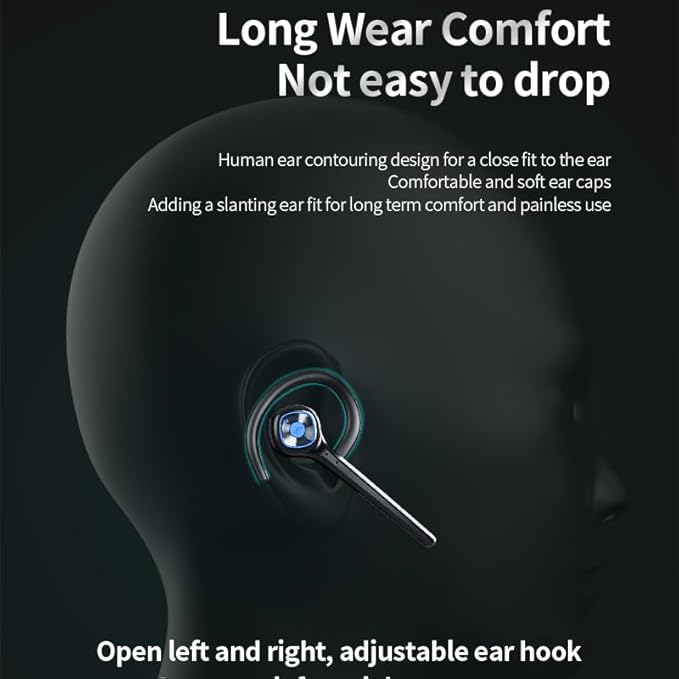 IHAO Wireless Bluetooth Earpiece Headphone Dual Noise Cancelling Mic Painless - Image 4