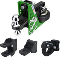 Shocker HD Mean Green Air Hitch Farm Mount Tow Kit Fits 2" Hitch, has Chrome Combo 2" & 2-5/16" Balls, Pintle, Drawbar & Clevis - 20,000 lbs