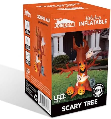 Joiedomi 8FT Halloween Inflatable Scary Tree with Ghost Decor,Blow Up Inflata...