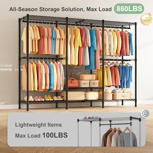 semhor k01c heavy duty clothes rack with cover shown in use